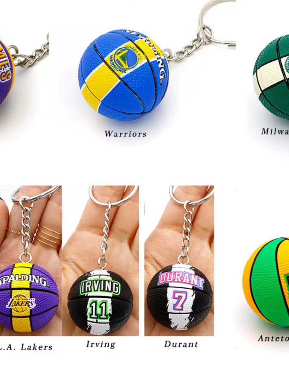 2-pack Mini Basketball Keychain fans